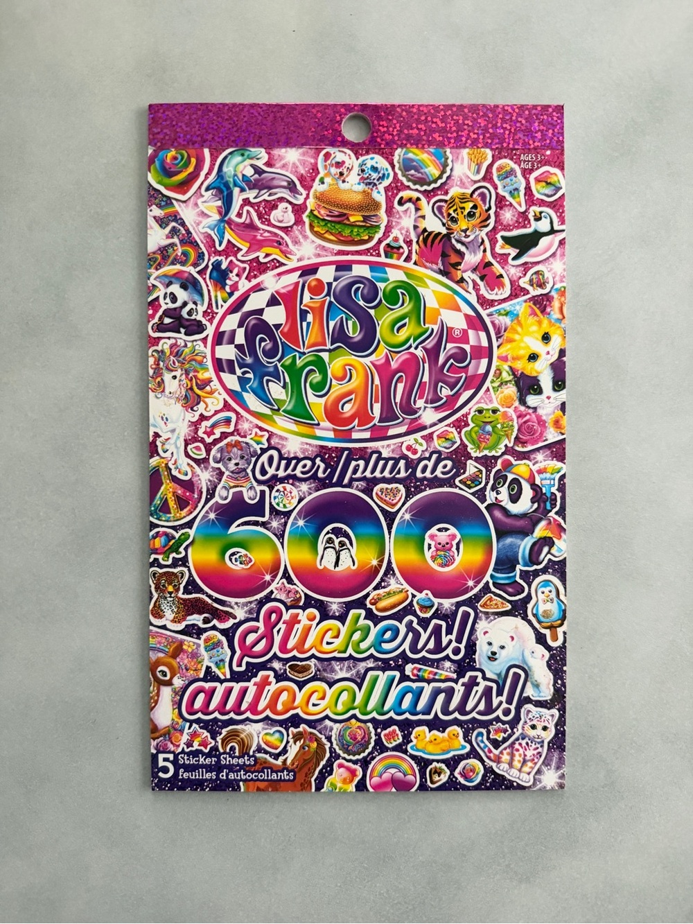 Lisa Frank Rainbow & Pink 600+ Sticker Pack